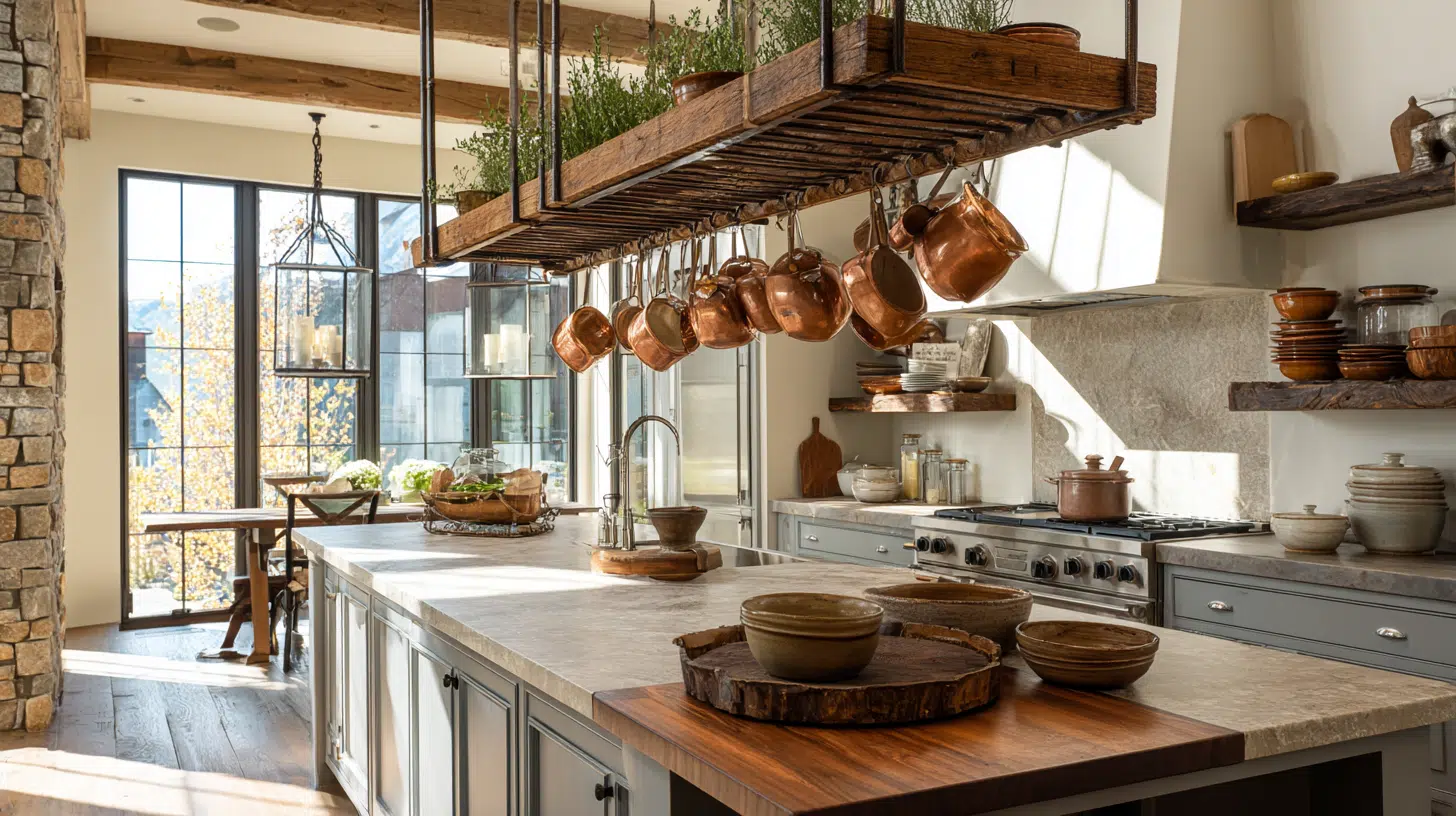 Rustic Ladder Pot Hanger