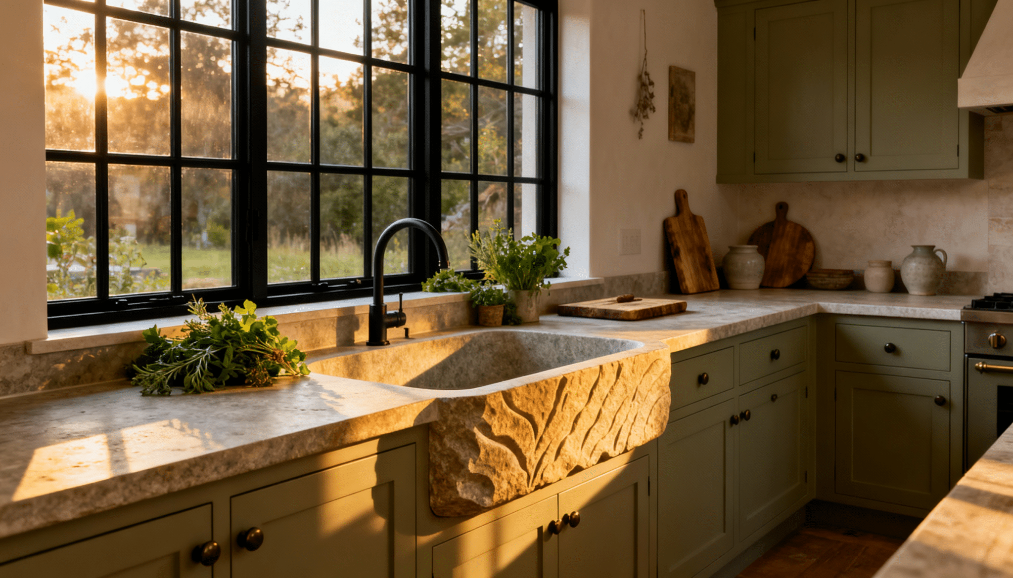 Soapstone Farm Trough for Washing Produce