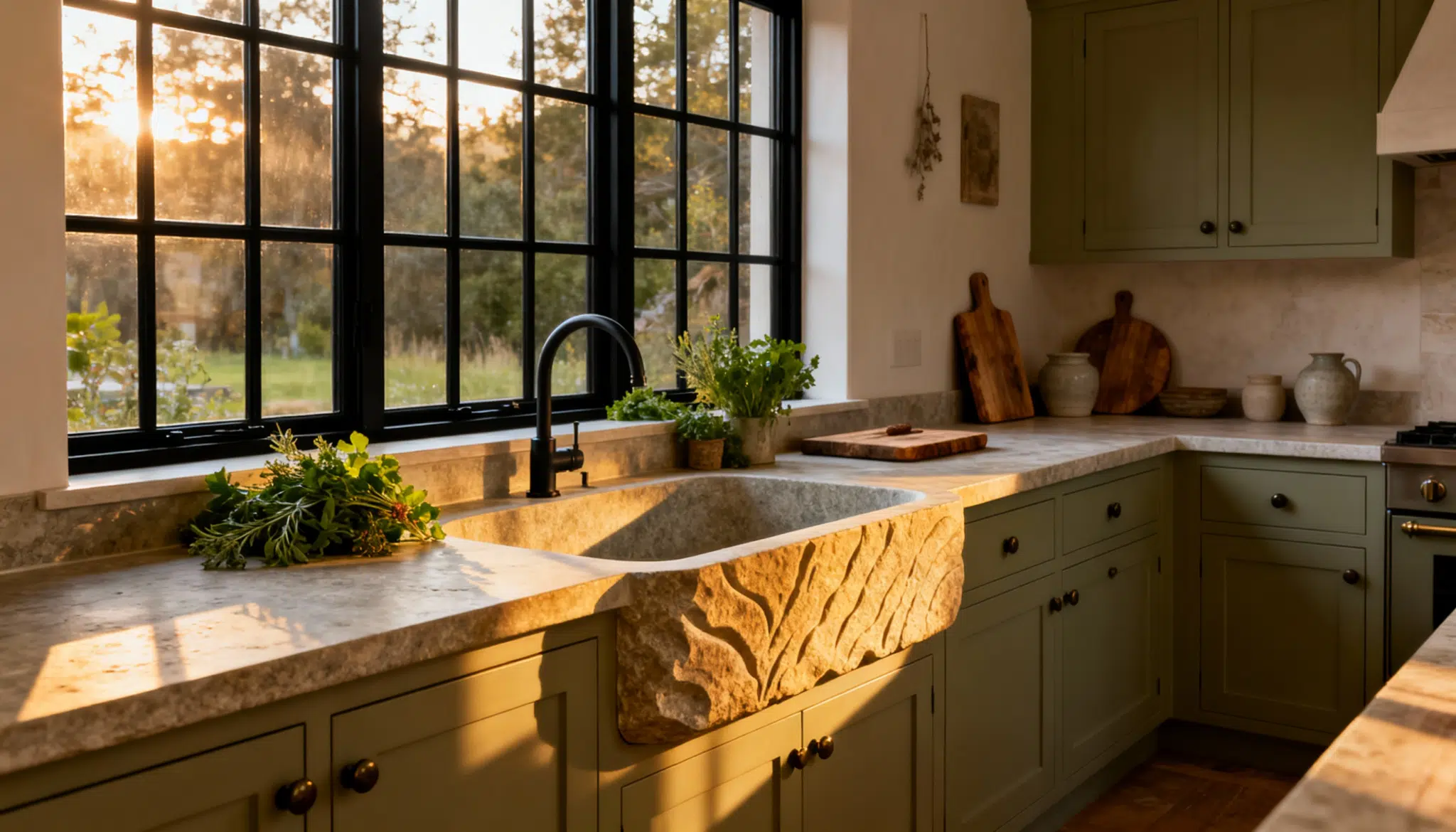 Soapstone Farm Trough for Washing Produce