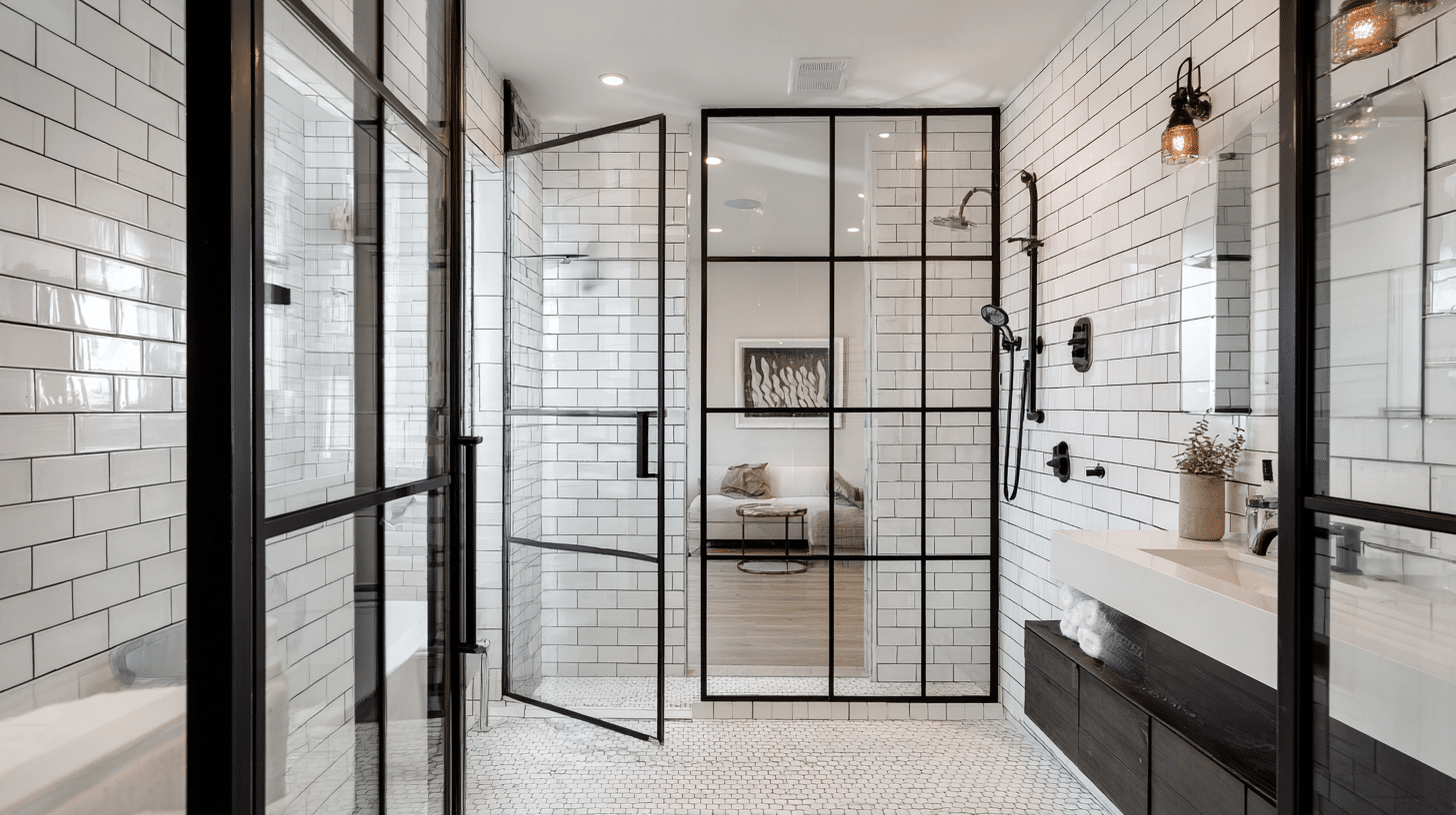 Thin Black Shower Frames