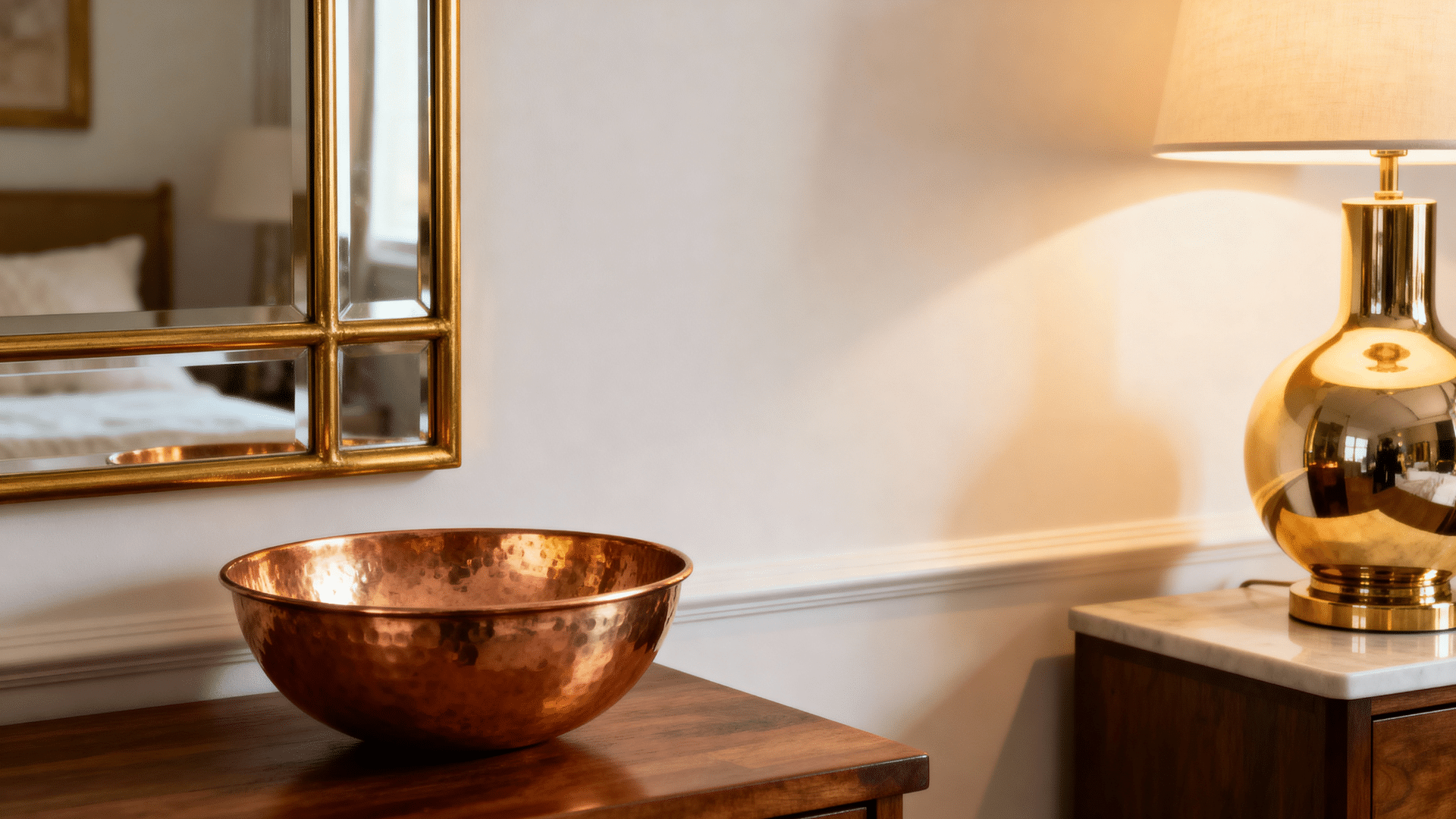 add metallic accents throughout