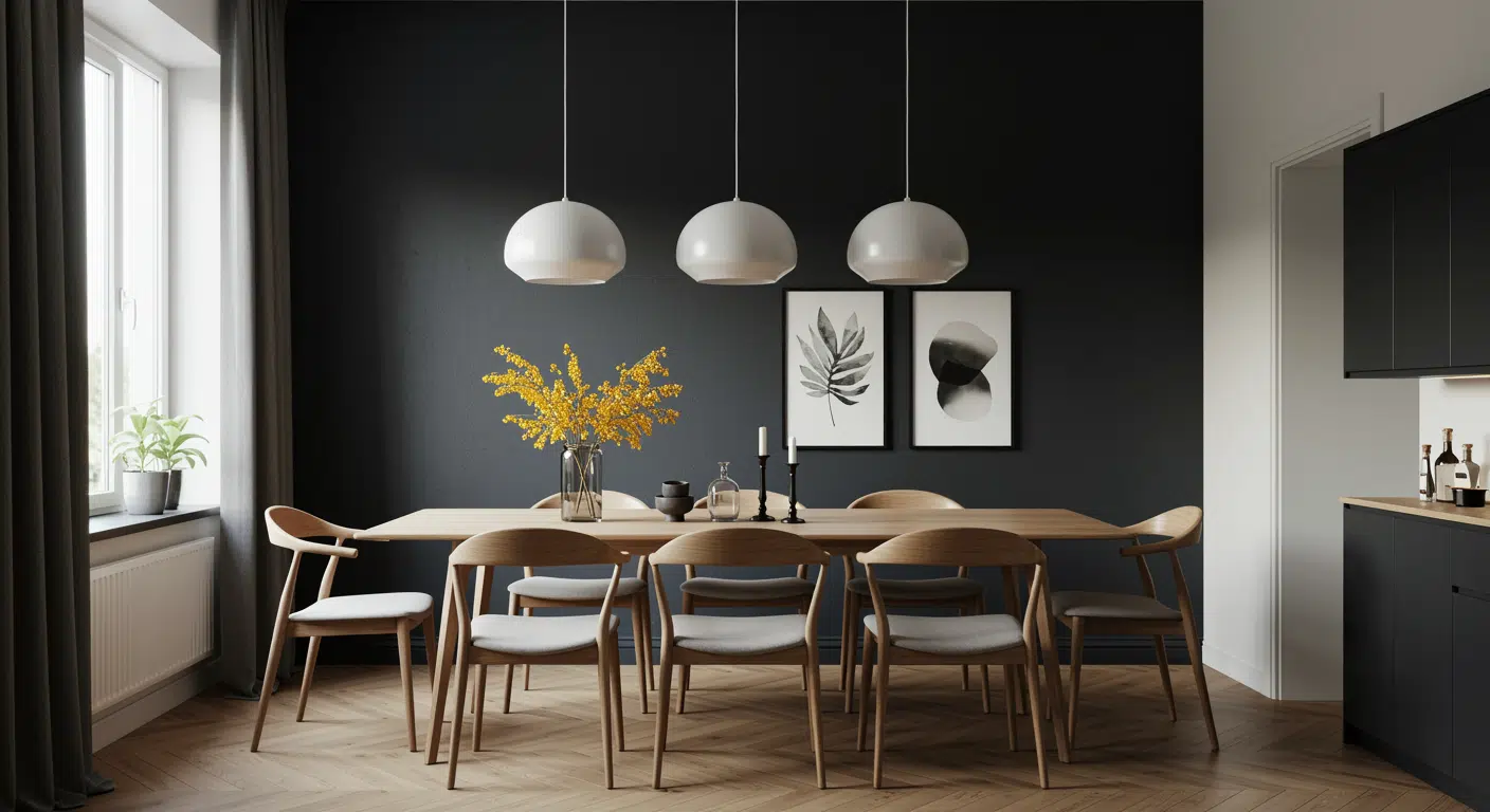 black accent wall