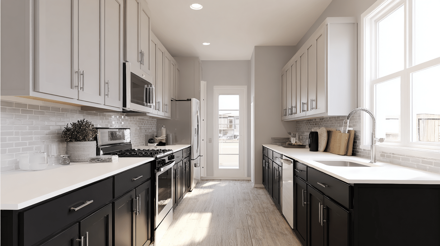 black lowers with soft gray uppers