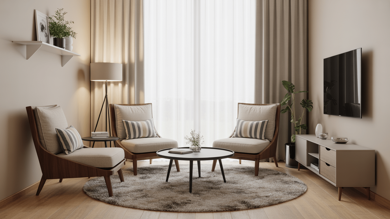 chairs only setup instead of a sofa