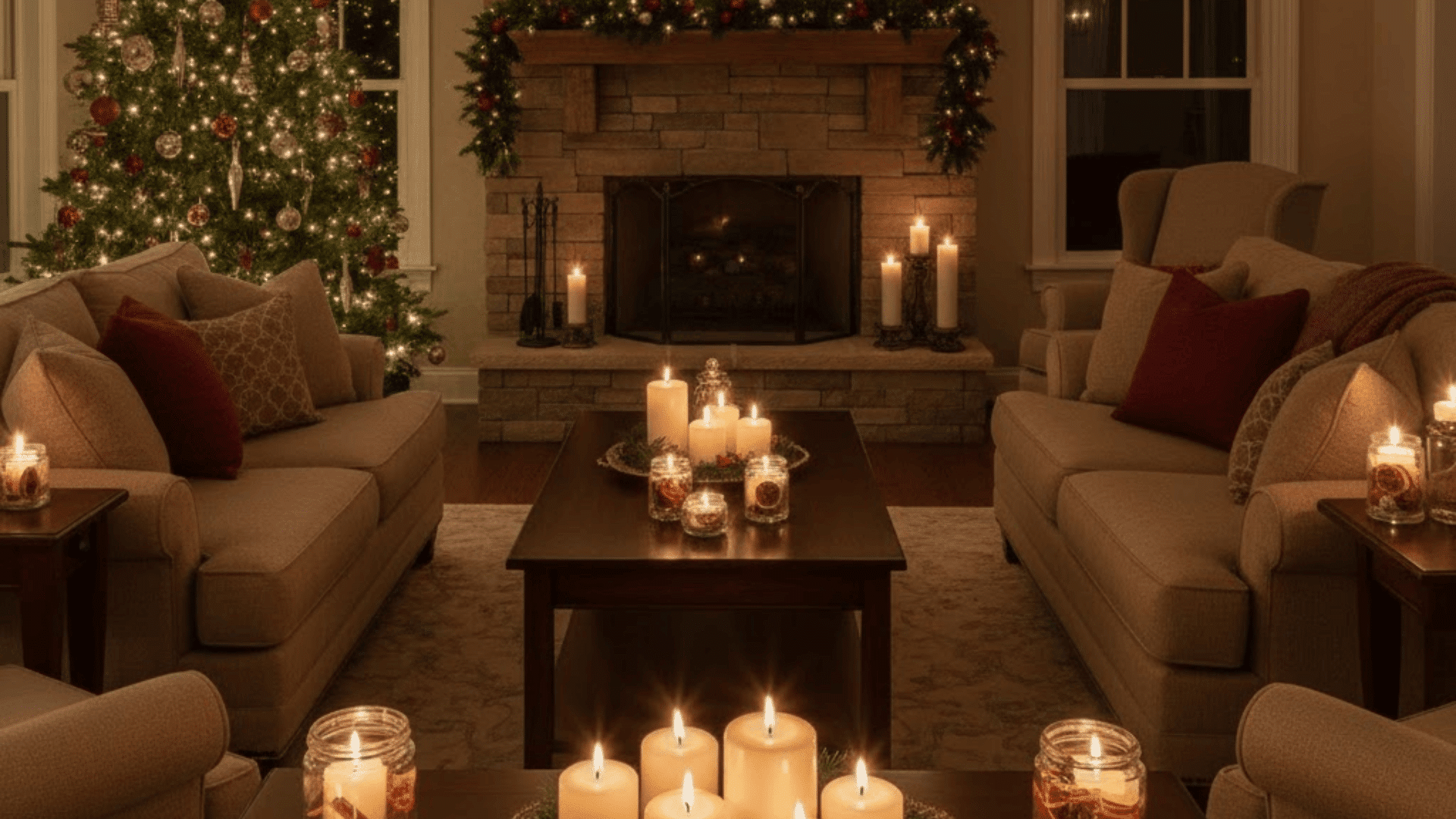 christmas living room background