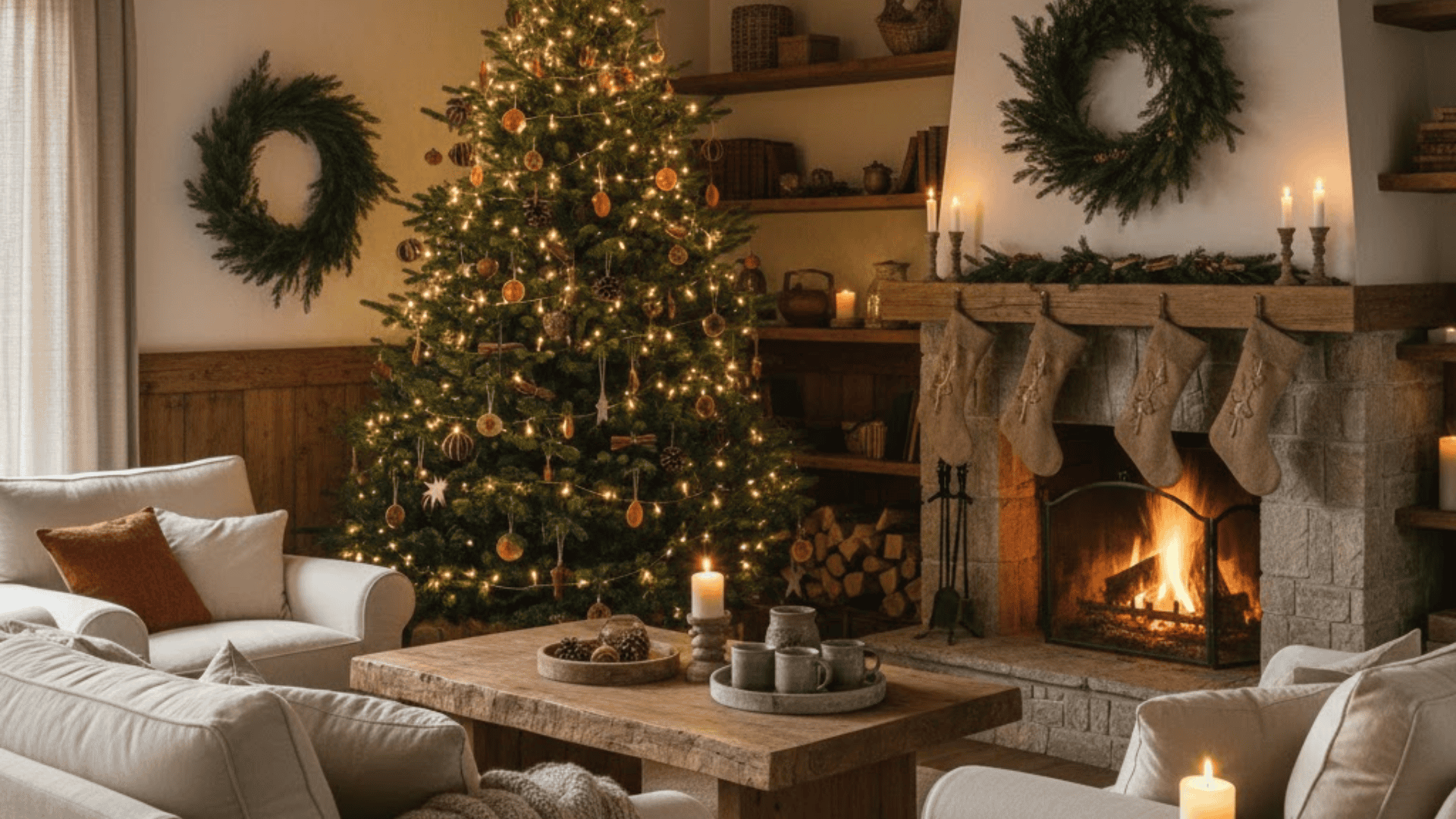 Earthy Natural Christmas Background