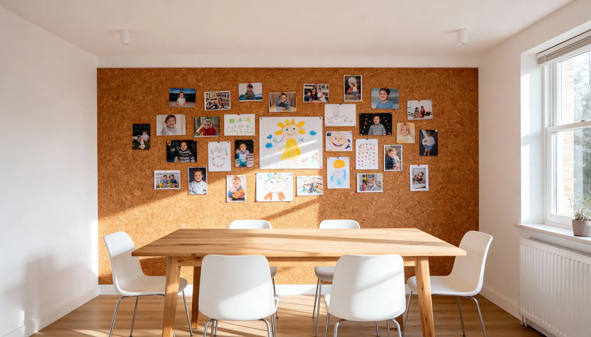 cork accent wall
