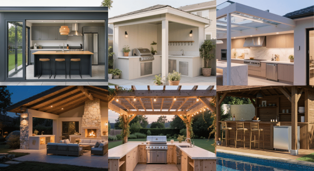 covered outdoor kitchen ideas