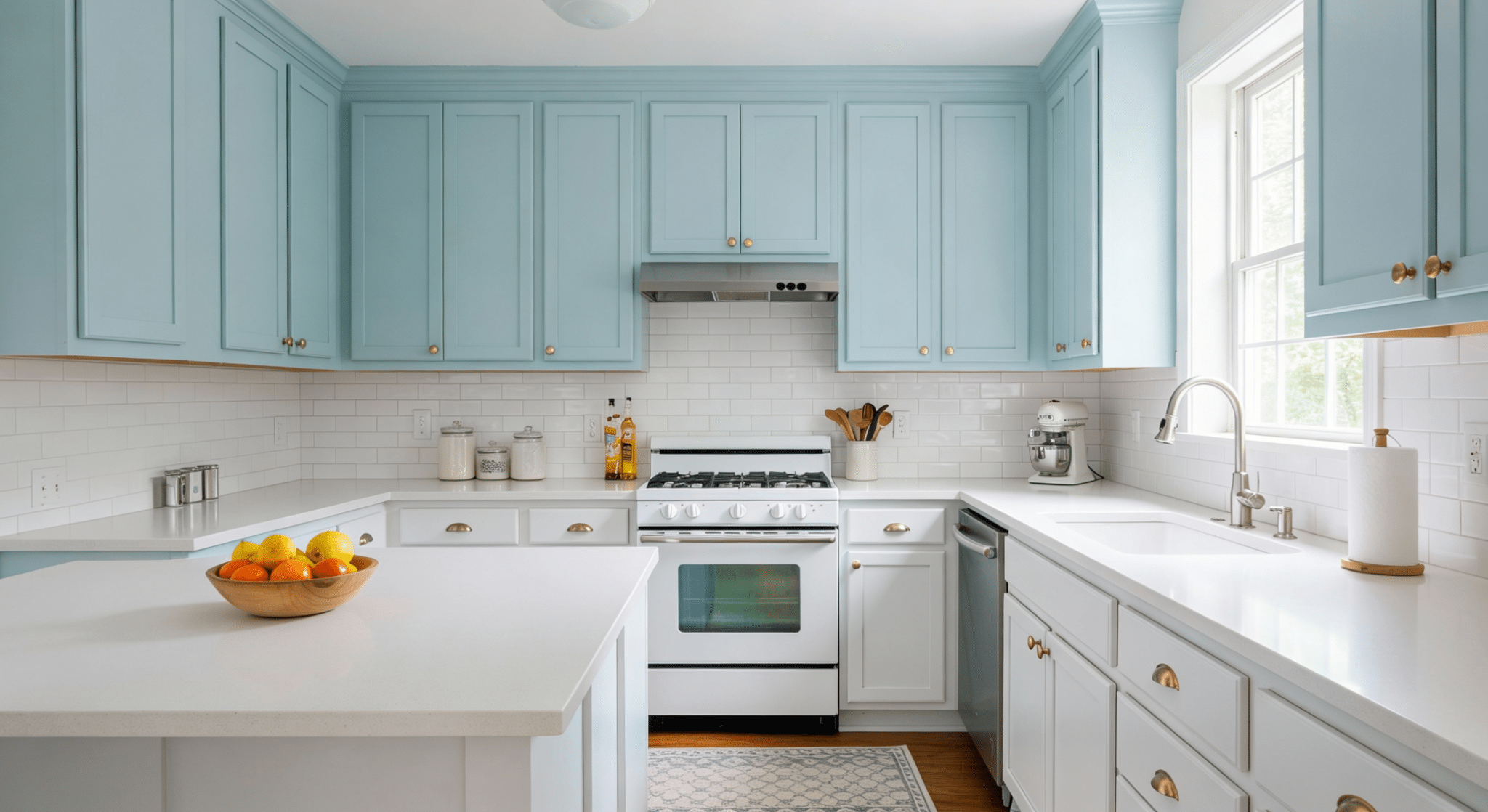 light blue uppers with white lowers