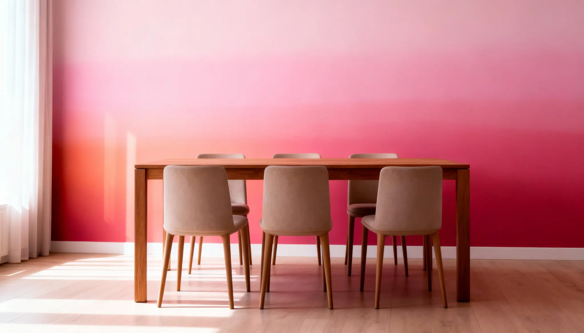 ombre accent wall