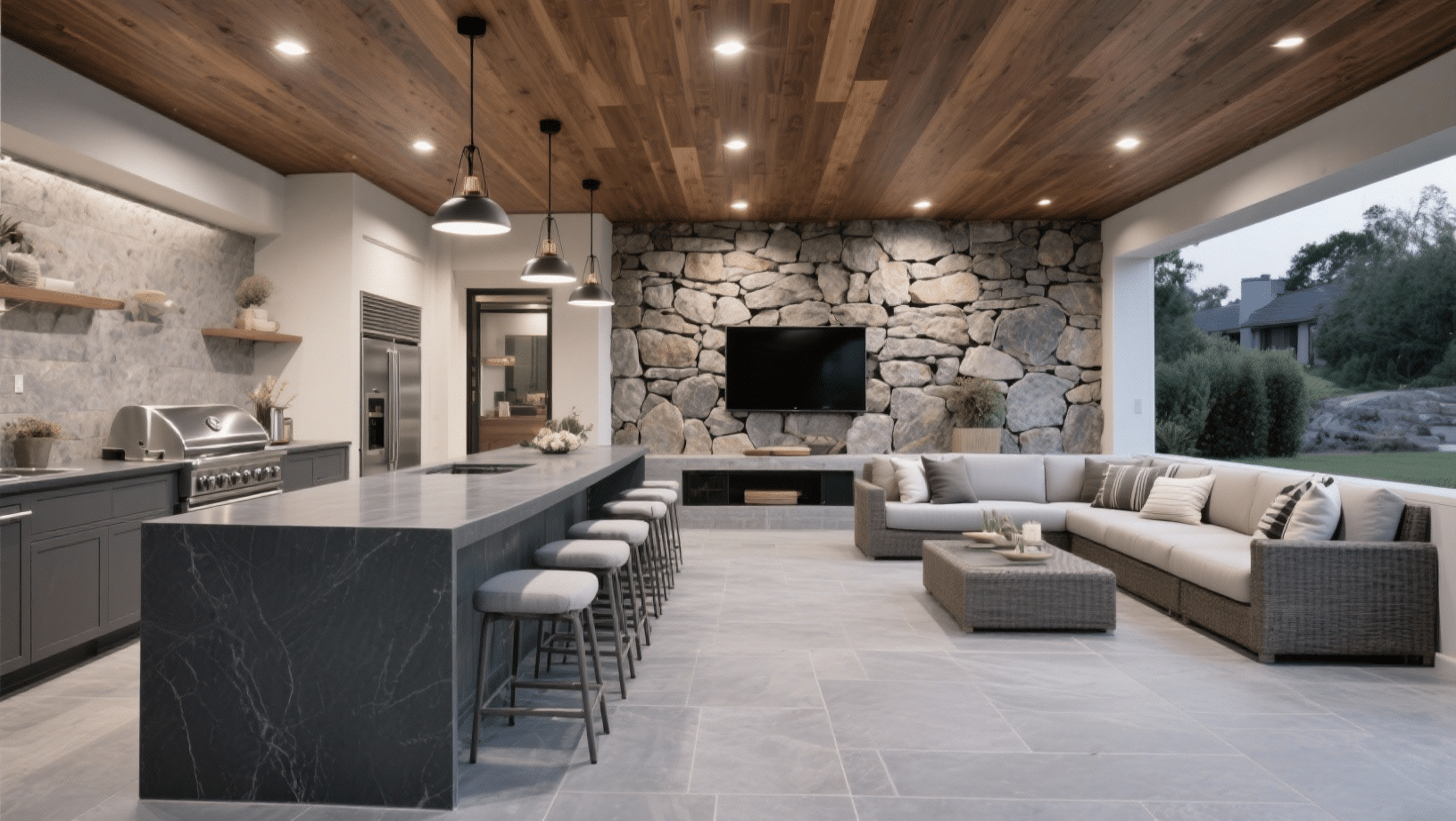 smart tech outdoor kitchen