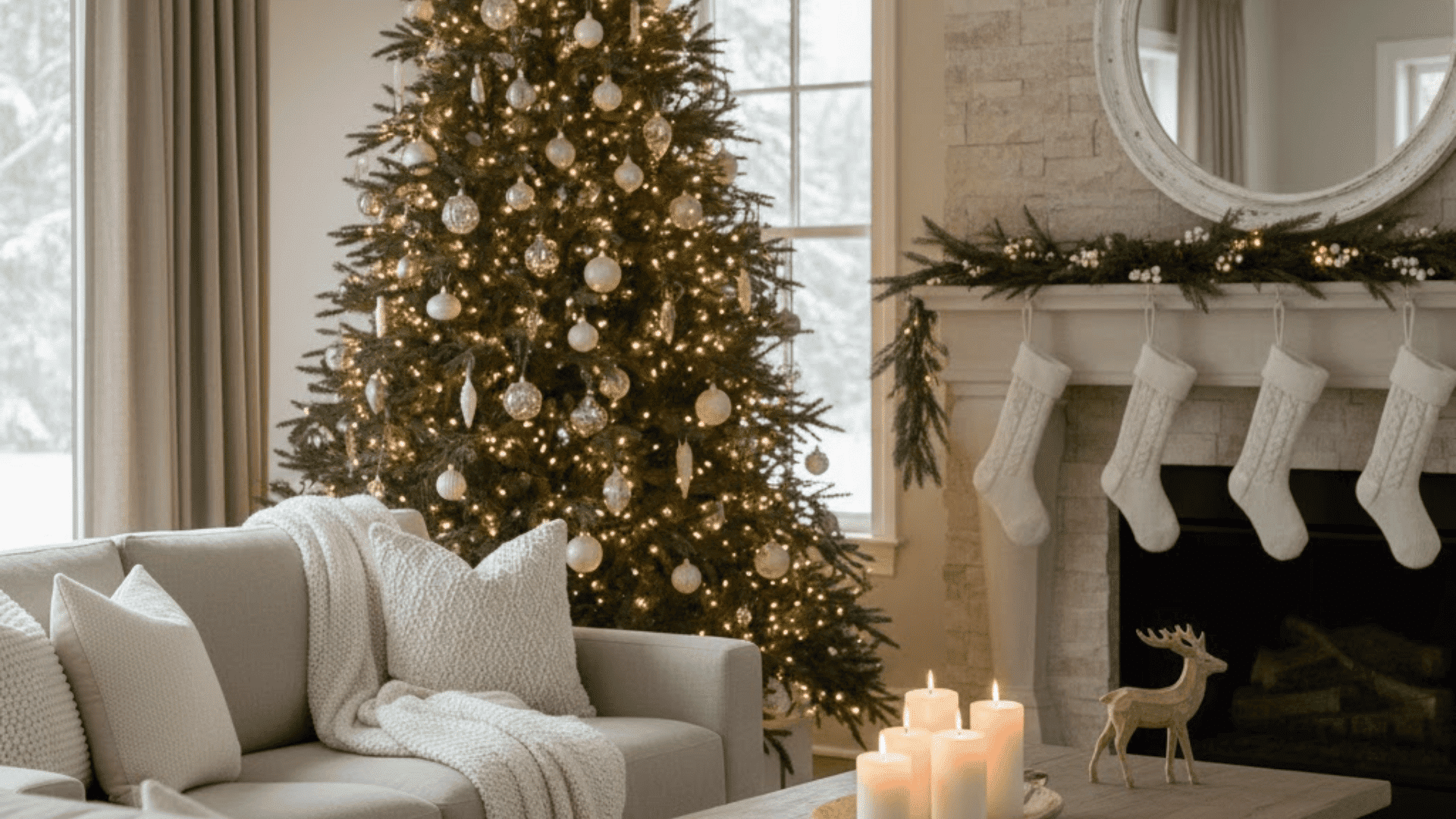 warm christmas living room