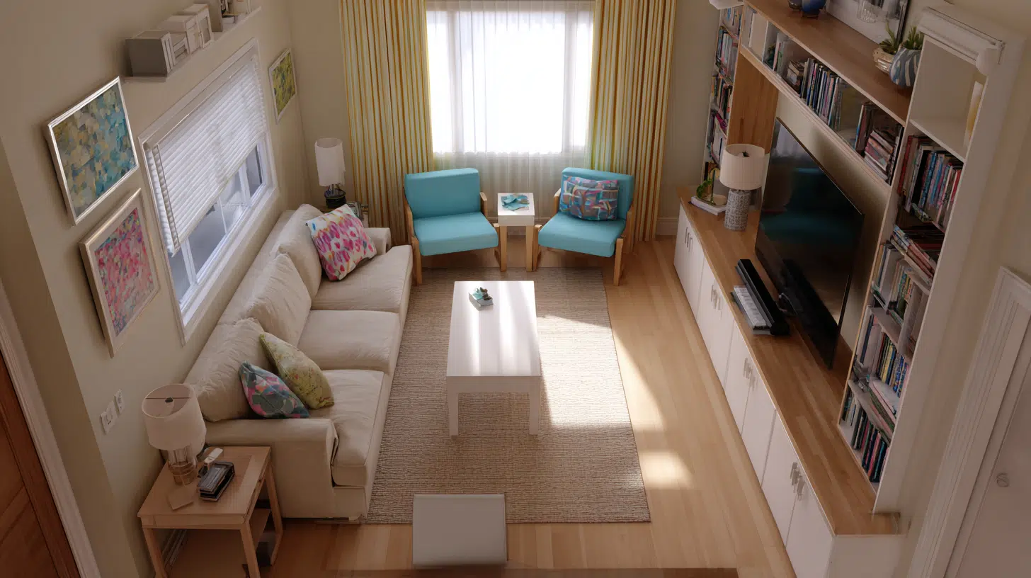 5 wall hugging furniture layout