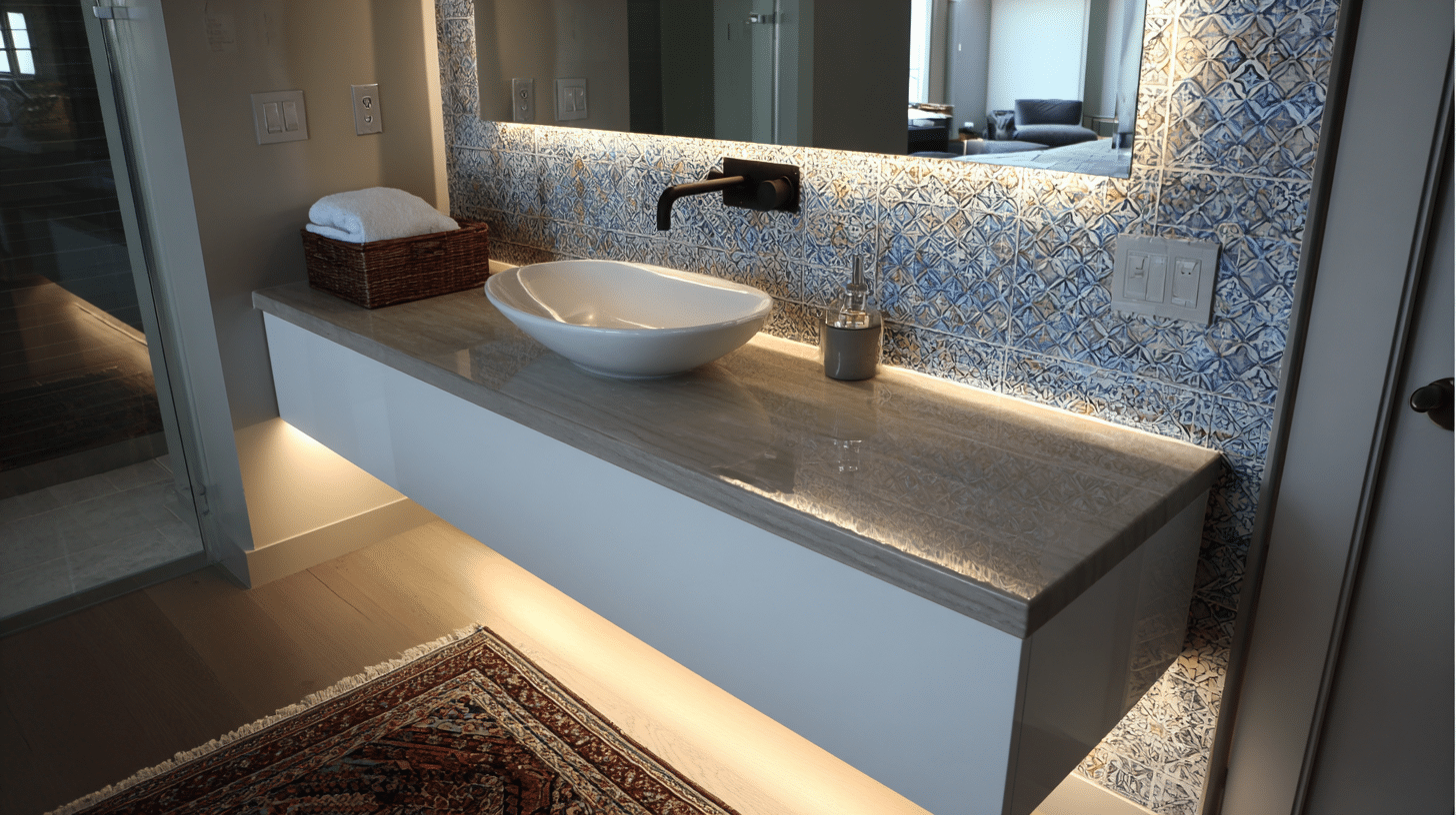 floating vanity for a clean look