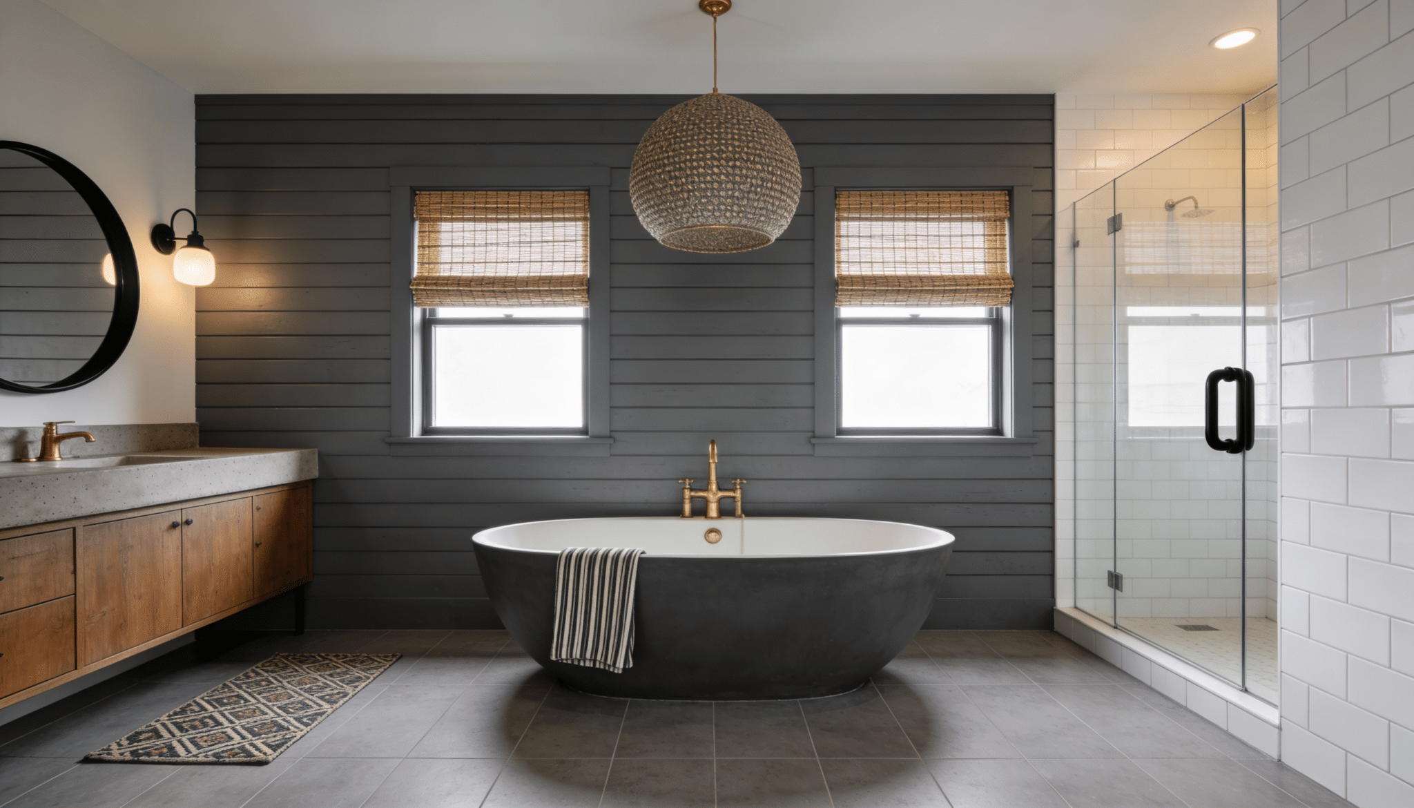 freestanding tub as the center feature