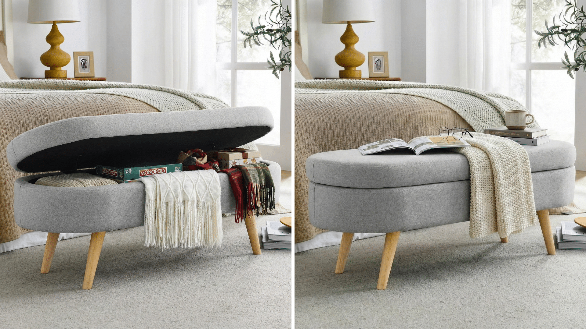 hidden storage benches