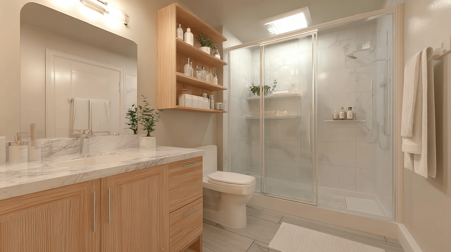 l shaped master bathroom layout