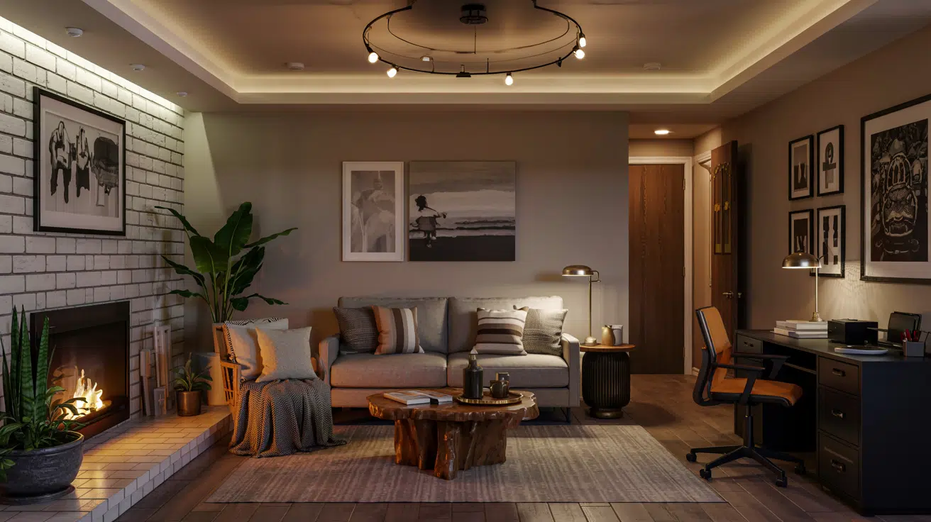 layered lighting to balance ambient task and accent light