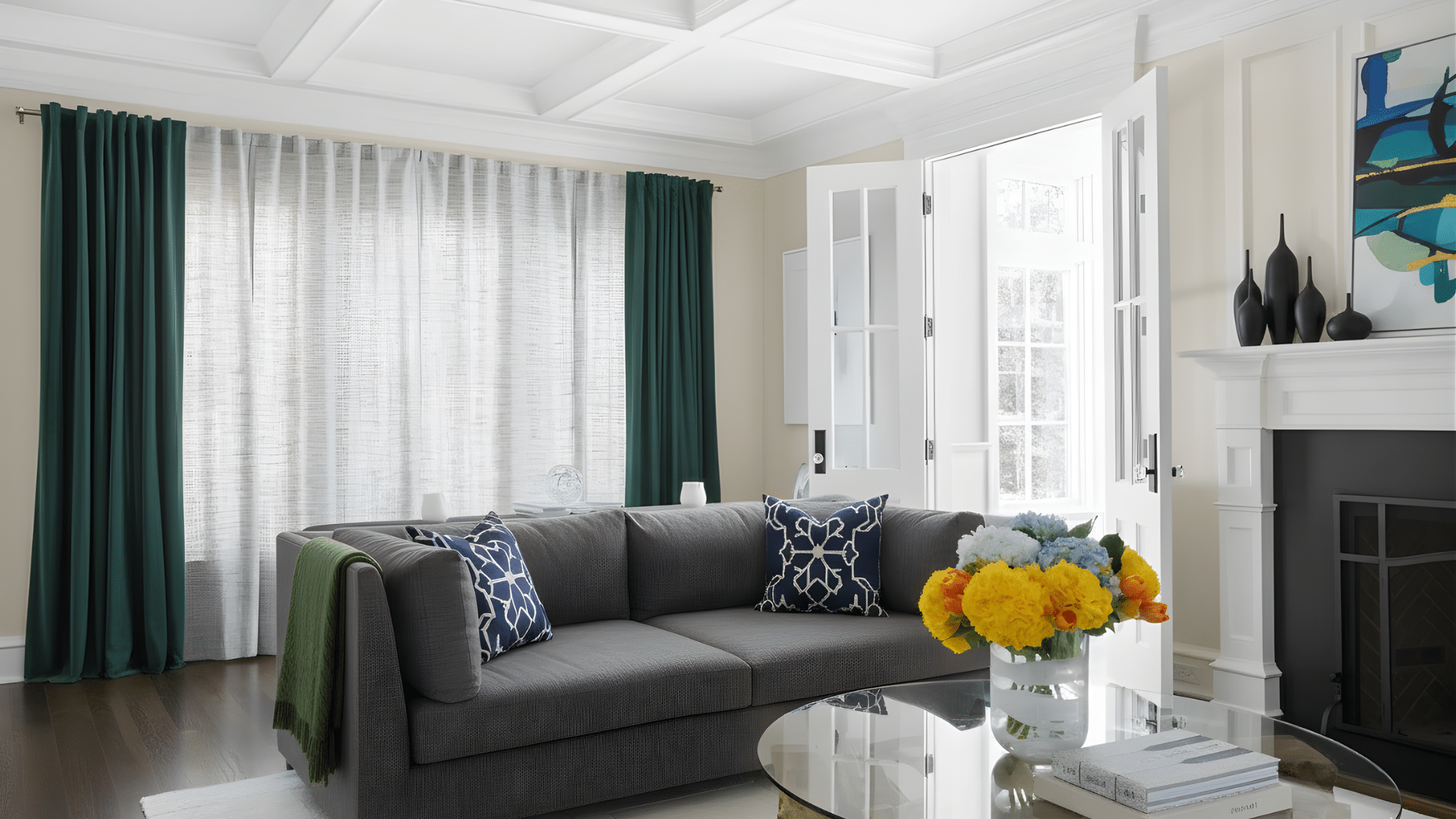 living room curtain length