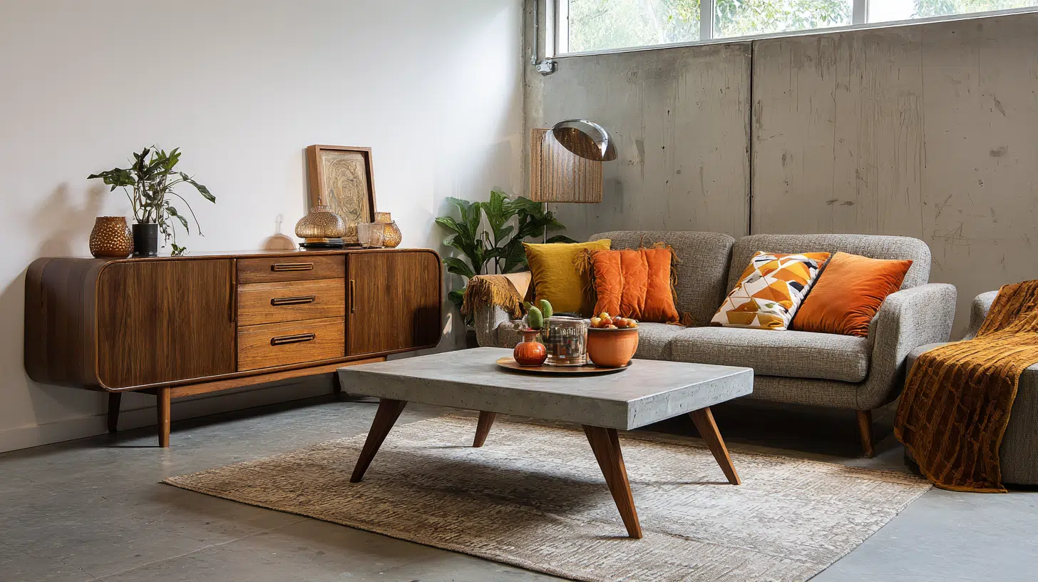 mid century brutalist style