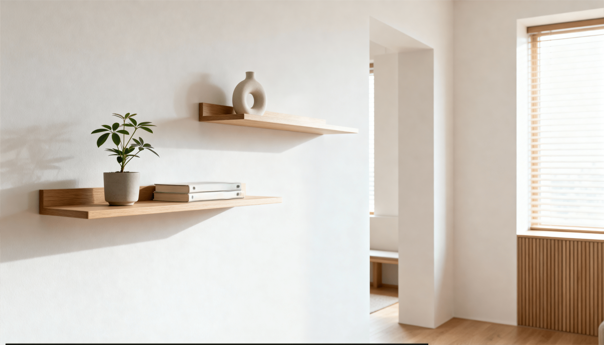 minimalist shelving choices
