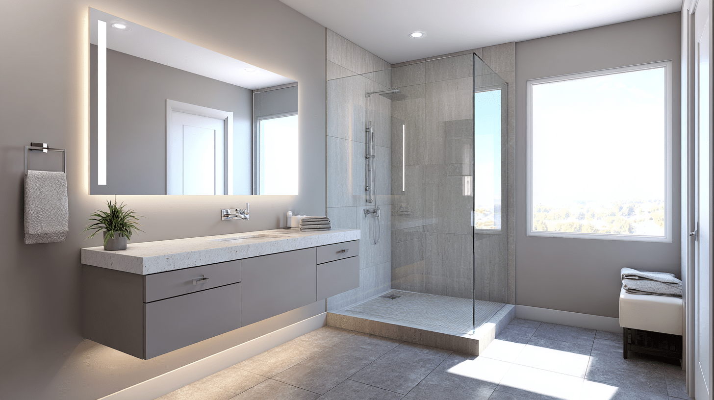 modern minimal layout with simple lines