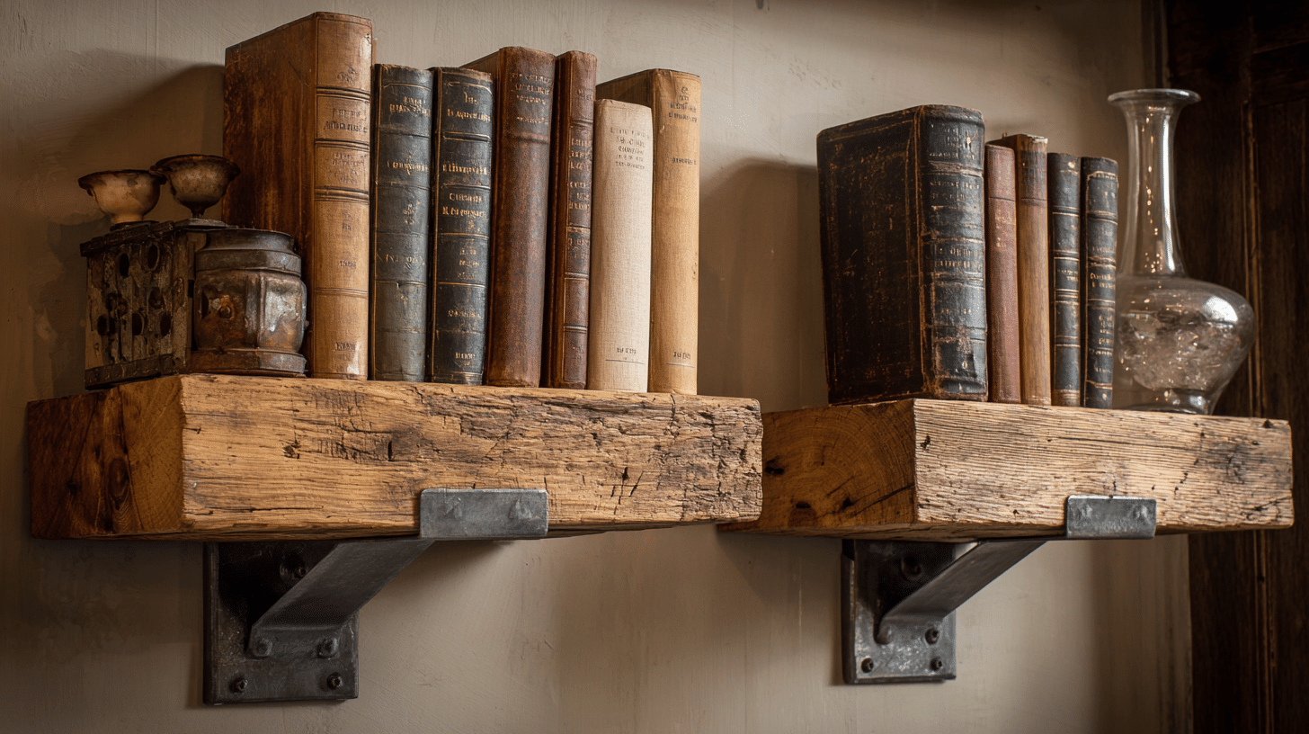 open shelving with weight