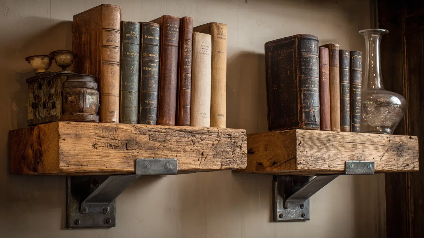 open shelving with weight