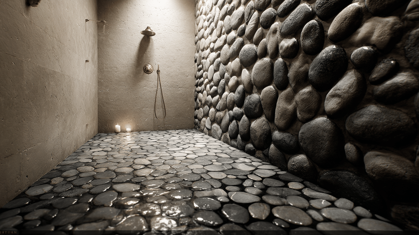 pebble shower floor