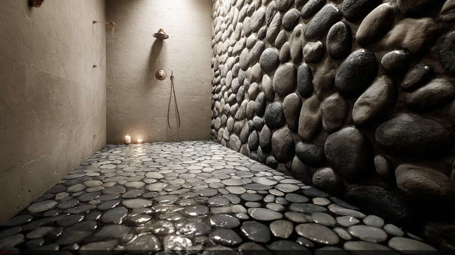 pebble shower floor