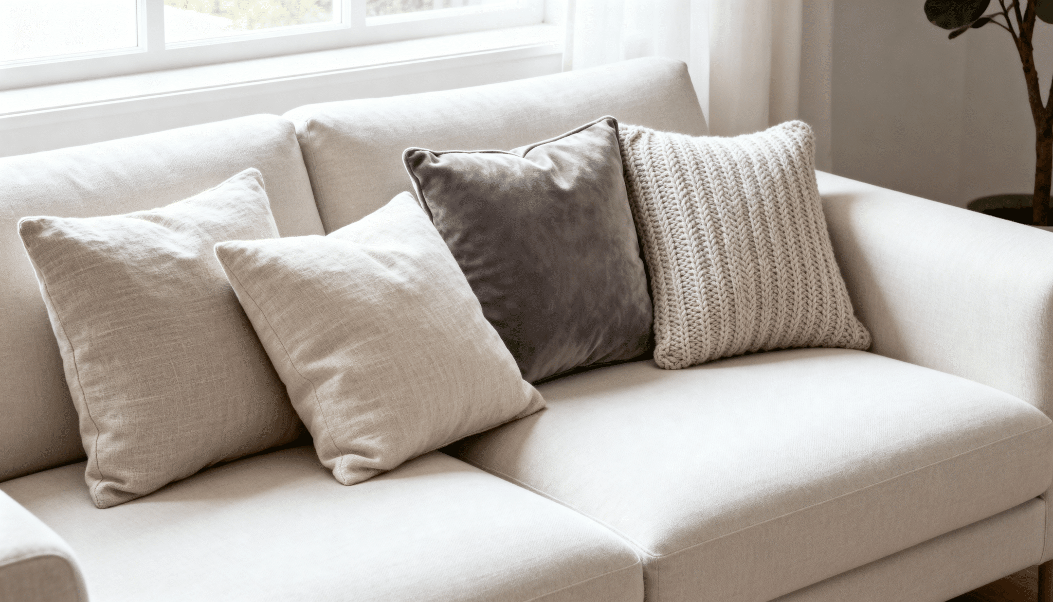 plush but simple cushions