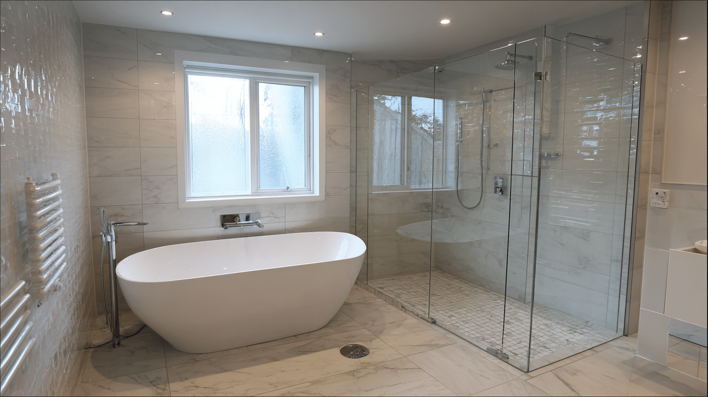 shower and tub wet room layout