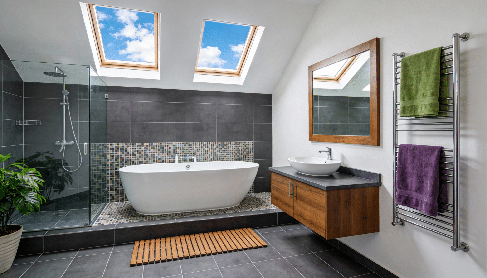 skylight focused layout for natural light