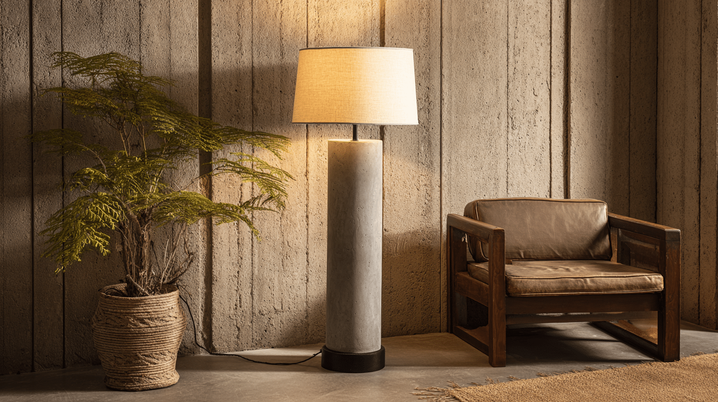 table and floor lamps with thick bases