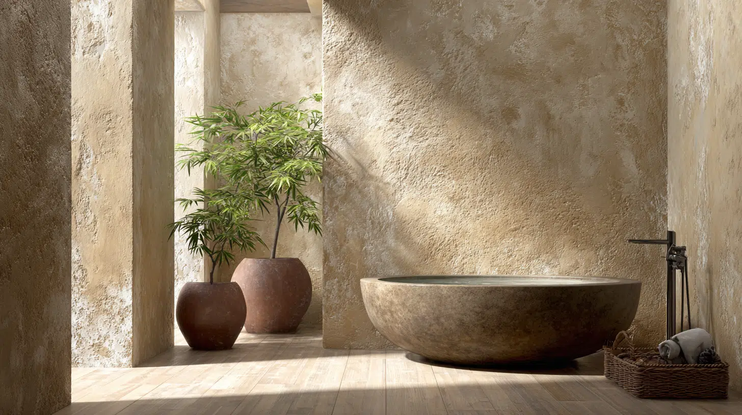 textured plaster walls