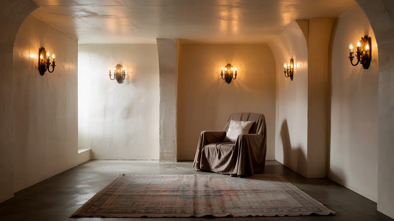 wall sconce lighting to save ceiling space