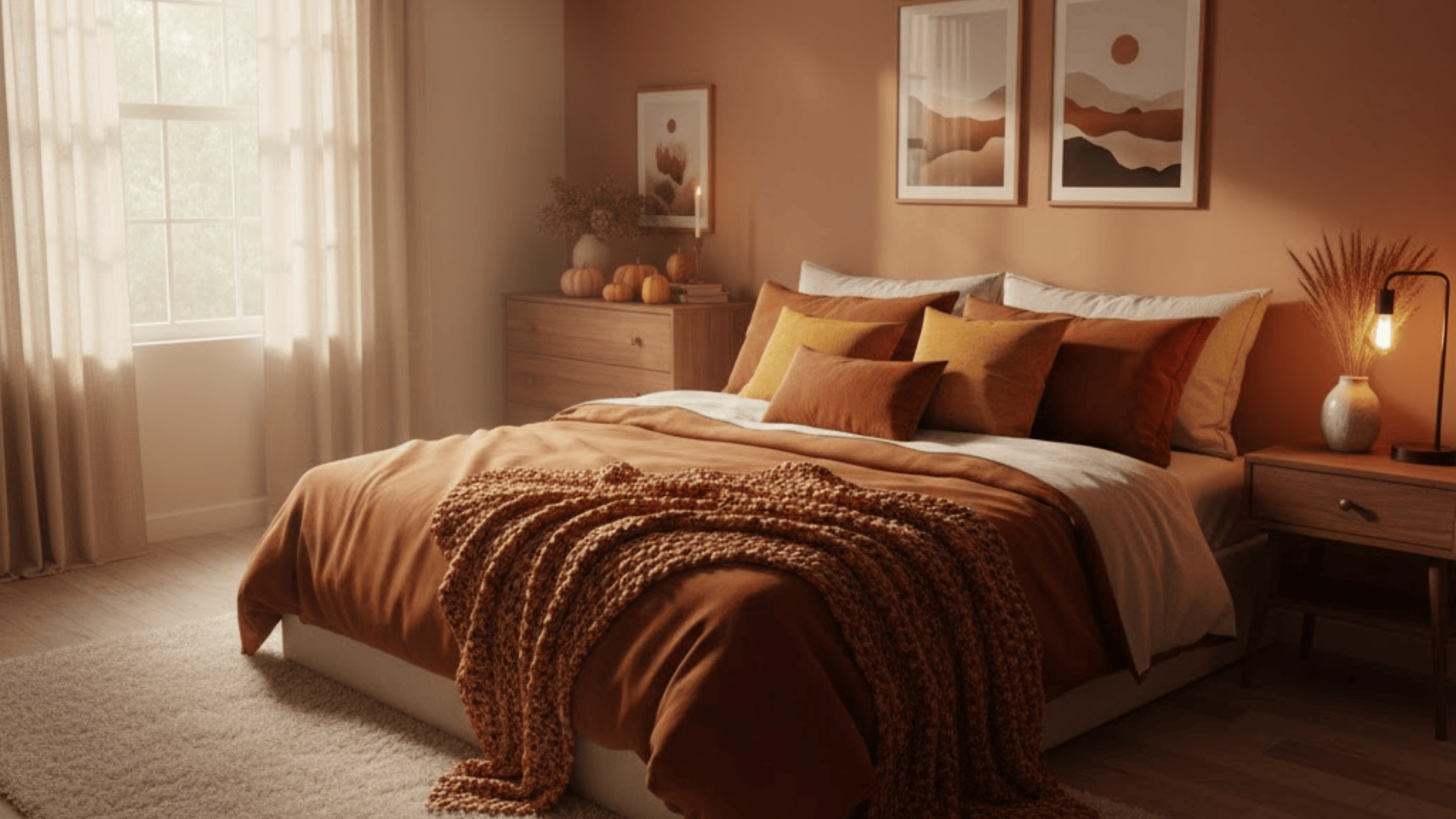 fall toned bedding
