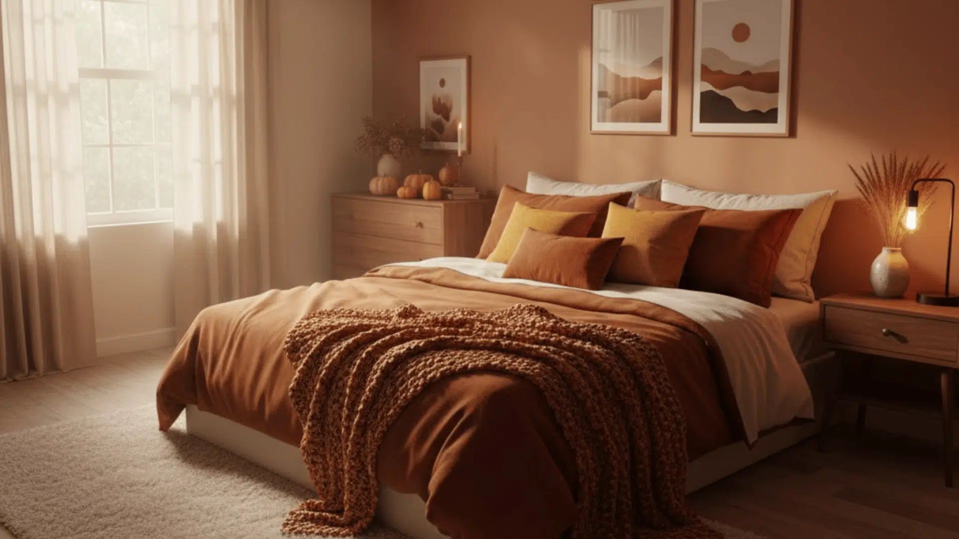 fall toned bedding