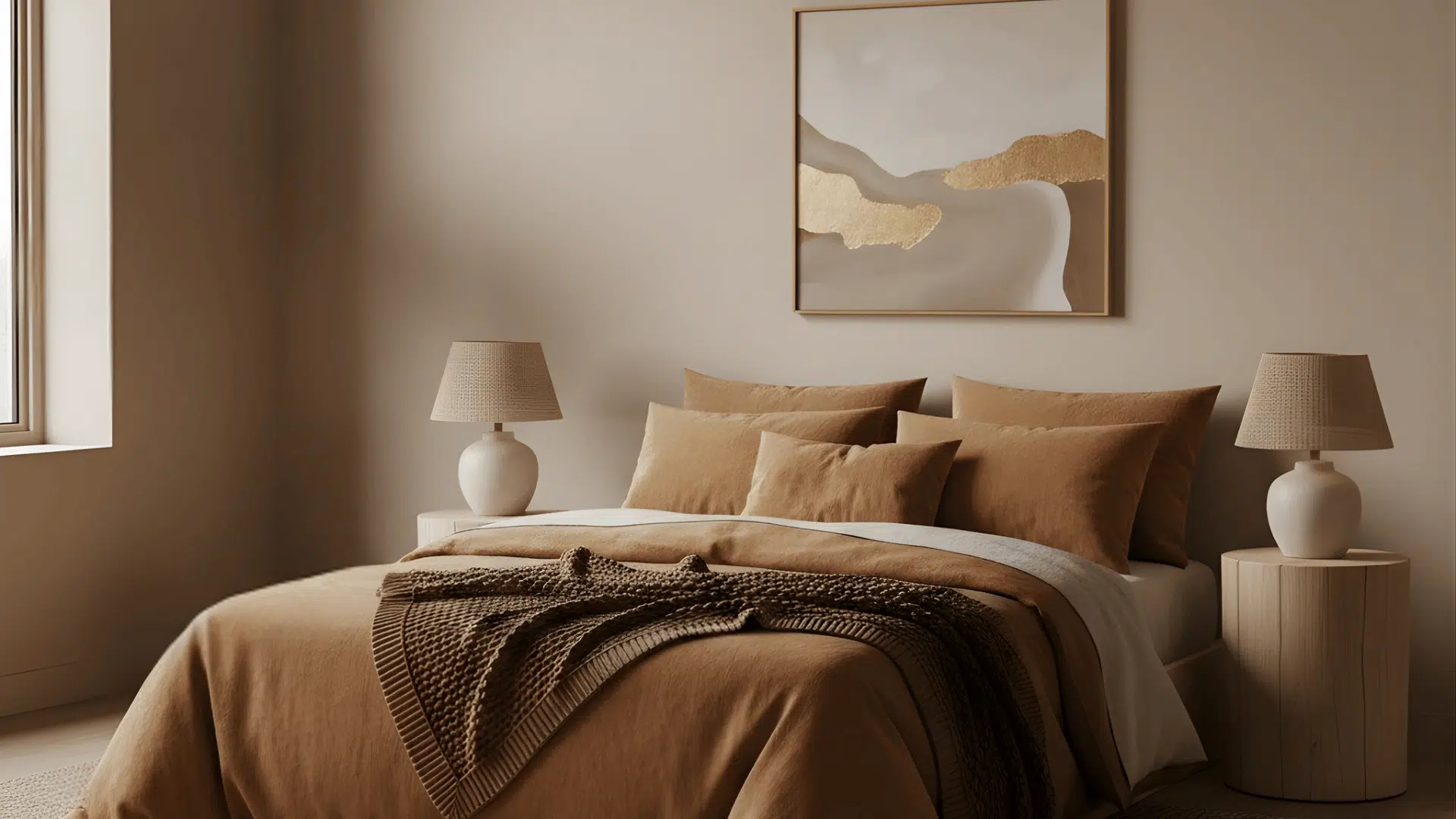 fall warm cozy aesthetic bedroom
