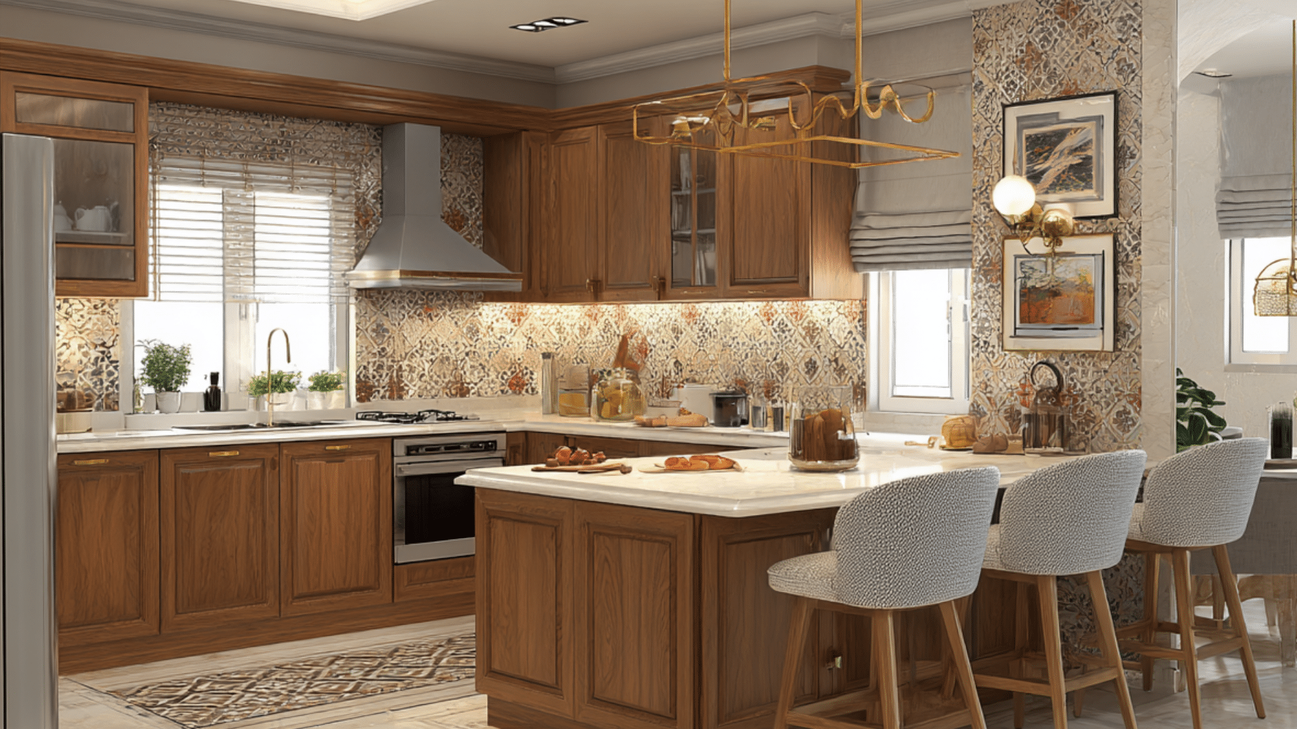 l shaped kitchen with island