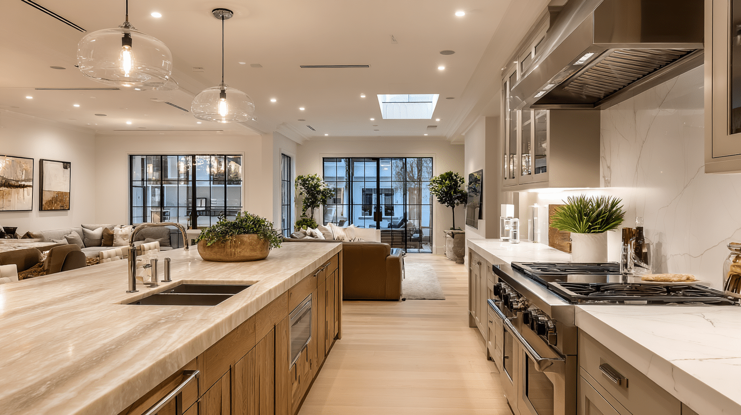 split kitchen layout