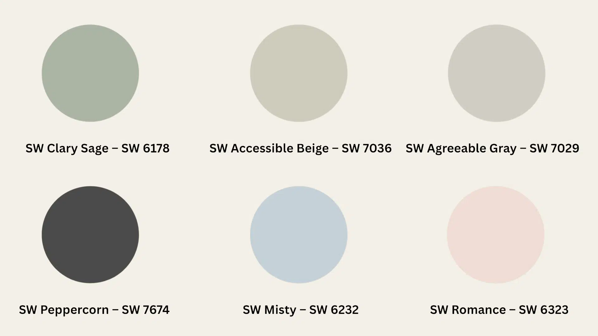 Color swatches displaying various paint colors arranged in a grid format for selection and comparison