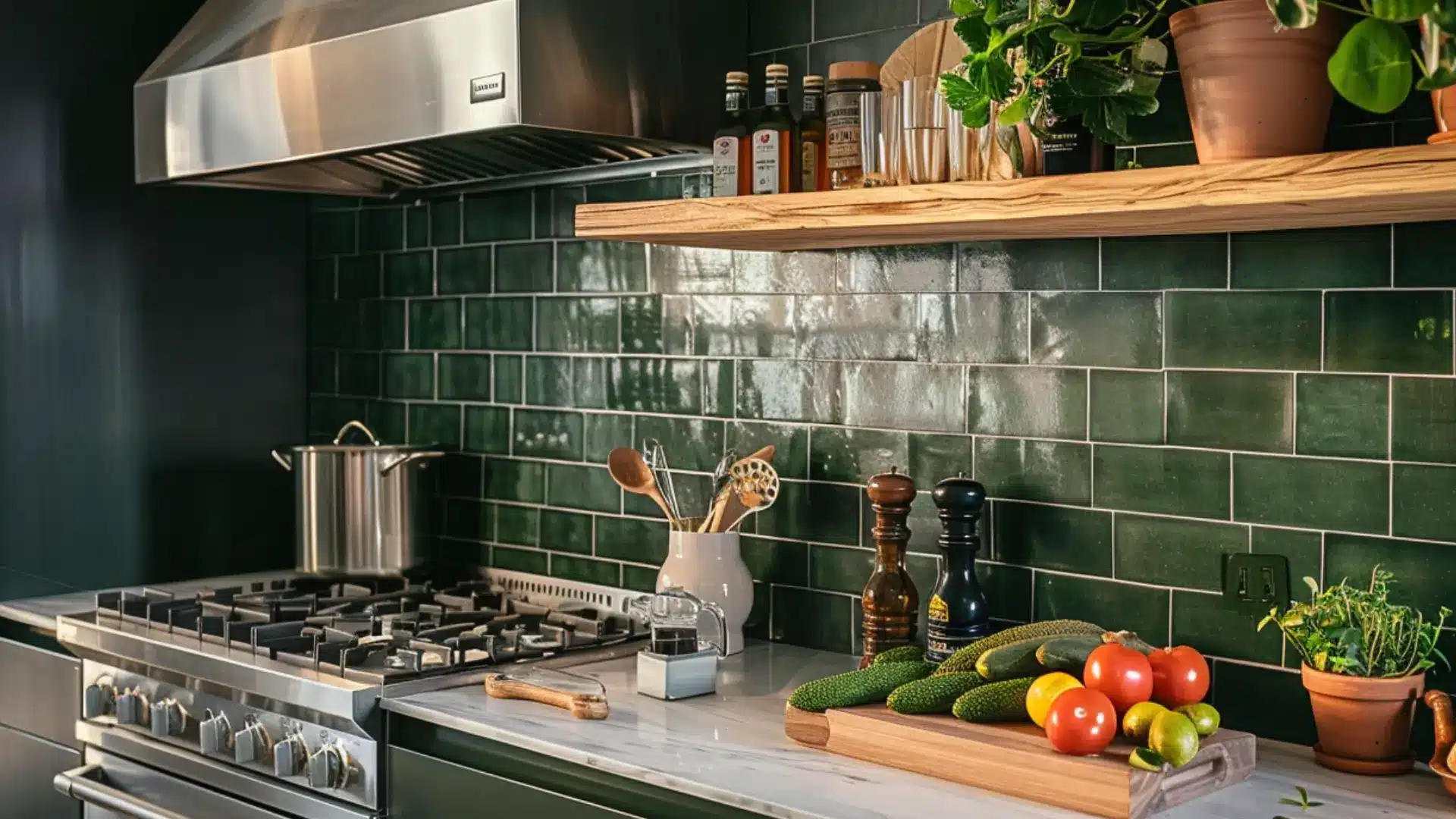 glossy-dark-green-tiles