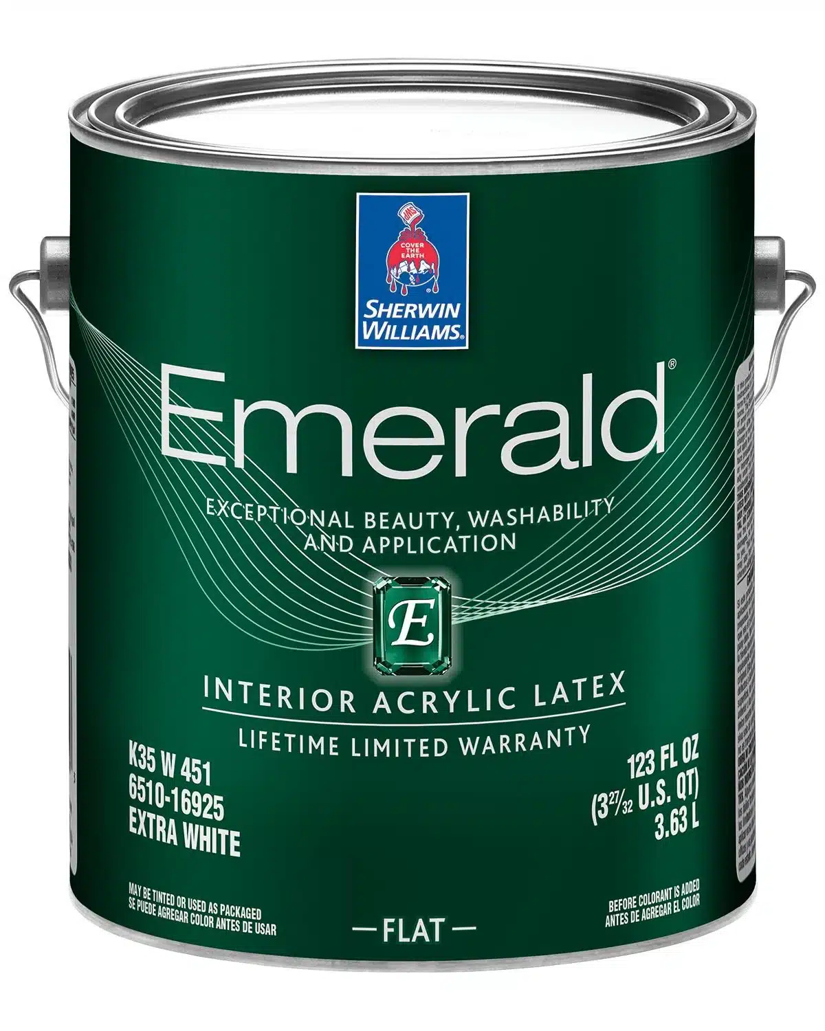 A can of Sherwin-Williams Emerald Interior Acrylic Latex